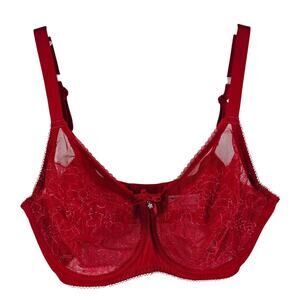 Wacoal Red Silver Lace Underwire Women's Bra 34DD